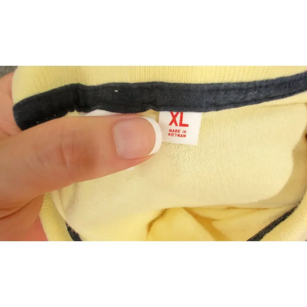 UNIQLO x Michael Bastian Pastel Yellow French Terry Polo Shirt Mens XL